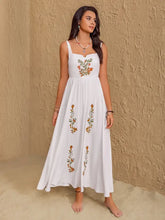 Floral Embroidered Sleeveless Maxi Dress Maxi Dresses