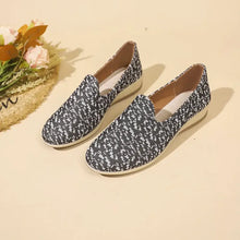 Contrast Round Toe Slip-Ons Dark Gray Woman Loafers