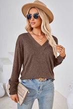 V-Neck Dropped Shoulder T-Shirt Woman T Shirts