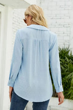 Swiss Dot Johnny Collar Blouse Woman Blouses