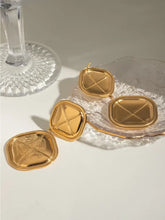 18K Gold-Plated Stainless Steel Square Earrings Earrings