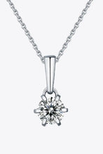 2 Carat 6-Prong Moissanite Pendant Necklace Silver One Size Necklaces