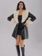 Fuzzy Long Sleeve Longline Coat Woman Outerwear