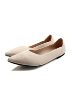 Point Toe Block Heels Slip-Ons Apricot Woman Loafers