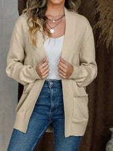 Open Front Long Sleeve Sweater Cardigan Cardigans