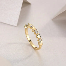 925 Sterling Silver Moissanite Heart Ring Gold Fine Jewelry