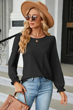 Round Neck Flounce Sleeve T-Shirt Woman T Shirts