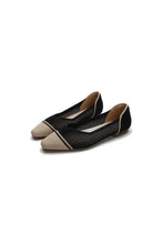 Point Toe Block Heels Slip-Ons Black Woman Loafers