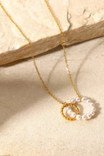 Pearl Hoop Link Pendant Necklace Necklaces