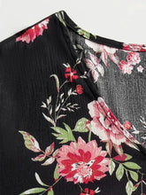 Plus Size Floral Flare Sleeve Dress Woman Maxi Dress