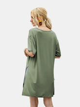 Ivy Lane Slit Boat Neck Half Sleeve T-Shirt Woman T Shirts