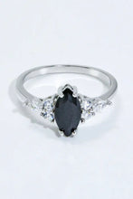 925 Sterling Silver Black Agate Ring Rings