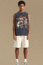 Men's Graphic Round Neck Tank Mens Tops