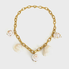 18K Gold-Plated Seashell Chain Link Necklace Fashion Jewelry