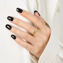 925 Sterling Silver Inlaid Zircon Ring Rings