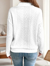 Oblique Zipper Collared Neck Long Sleeve Sweatshirt Woman Sweatshirts