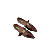 Point Toe FlatsSlip-Ons Burgundy Woman Loafers