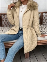 Drawstring Snap Down Long Sleeve Outerwear Woman Outerwear