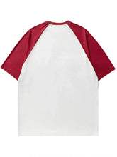 Men's Plus Size Contrast Round Neck Half Sleeve T-Shirt Mens Tops