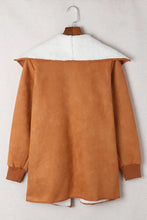 Open Front Long Sleeve Sherpa Jacket Woman Outerwear