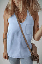 Backless Halter Neck Denim Top Woman Denim Tops