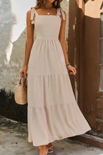 Perfee Tie Shoulder Smocked Tiered Dress Maxi Dresses