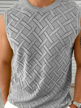 Men's Round Neck Sleeveless Eyelet Knit Top Tanks & Camis