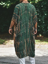 Men's Plus Size Printed Open Front Cover-Up Mens Tops