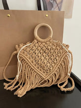 Drawstring Fringe Crochet Bag Shoulder Bags
