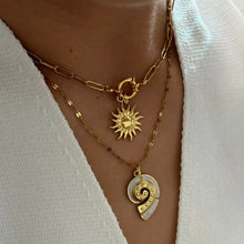 2-Piece 18K Gold-Plated Sun & Wave Pendant Necklace Necklaces
