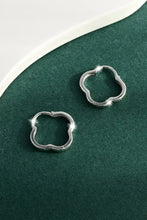 925 Sterling Silver Inlaid Zircon Earrings Silver One Size Earrings