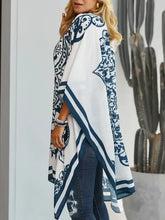 Printed Open Front Cover-Up Swimwear Cover-Ups