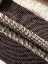 Men's Wave Striped Pattern Oversized Knit Sweater Mens Tops