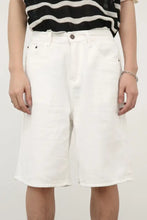 Men's Mid Rise Denim Shorts White Denim Shorts