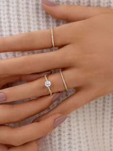 925 Sterling Silver Inlaid Zircon Ring Rings
