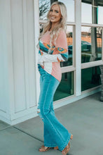 Geometric Round Neck Long Sleeve T-Shirt Woman T Shirts