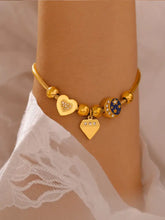 Stainless Steel Rhinestone Charm Bracelet Bracelets