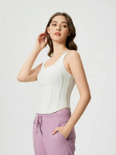 Millennia Round Neck Wide Strap Active Tank with Detachable Chest Pads Woman Activewear