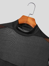 Men's Mesh Long Sleeve Bodysuit Mens Tops