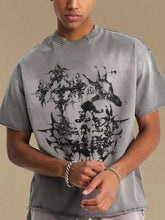 Men's Graphic Round Neck Half Sleeve T-Shirt Mens Tops