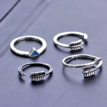 Alloy Turquoise 9-Piece Ring Set Fashion Jewelry