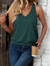 Solid V-Neck Tank Black Forest Tanks & Camis