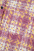 Plaid Collared Neck Button Up Shacket Woman Outerwear