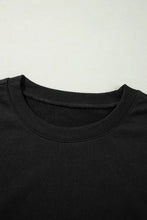 Side Slit Round Neck Long Sleeve Sweatshirt Woman Sweatshirts