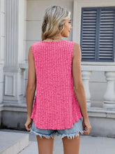 Ribbed Round Neck Tank Tanks & Camis