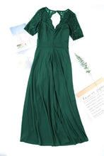 Emerald Green High Low Evening Dress with Lace Bodice Evening Dresses