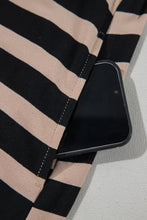 Stripe Casual Round Neck Tee Dress with Pockets Casual Dresses