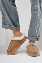 Furry Round Toe Platform Slippers Woman Slippers
