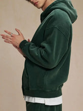 Men's Zip-Up Hoodie with Kangaroo Pocket Mens Tops