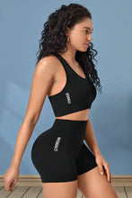 Cropped Sports Tank and Shorts Set Woman Activewear